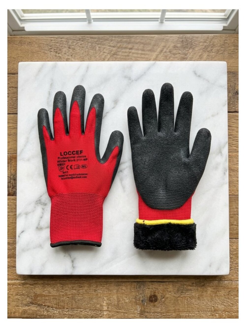 2 Pairs Winter Work Gloves Thermal Freezer Insulated Fleece Lined